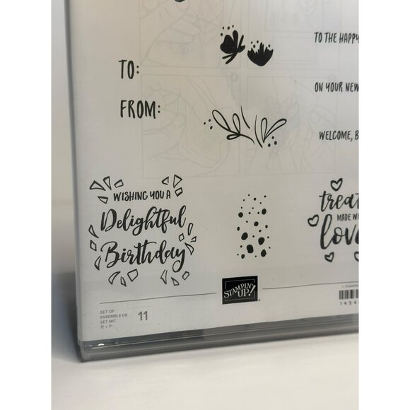 NIB Stampin’ Up! Delightful Day 11-Piece Photopolymer Stamp Set Sale-A-Bration - Picture 3 of 5